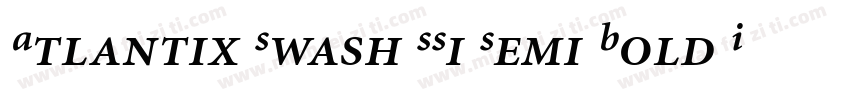 Atlantix Swash SSi Semi Bold Italic字体转换